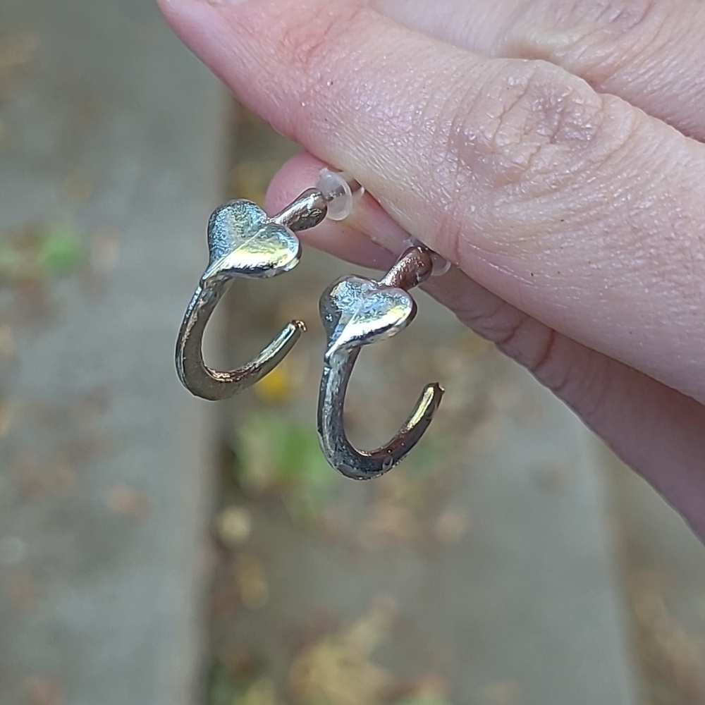 2 for $14! Silver Hoop Earrings NWOT